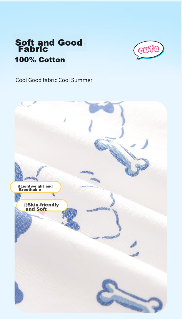LangSha Children's Pajamas, Boys' Summer Thin V-Neck Short-Sleeve Set, Pure Cotton, Middle School Students' Loungewear Set, Size 120 6