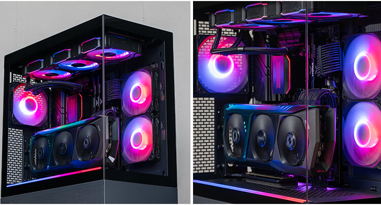 PHANTEKS XT523 View Black Sea View Tempered Glass Full View TX Motherboard Case for Desktop Computer (Side ARGB Light Strip/360mm Water Cooling Support/Type-C) 20