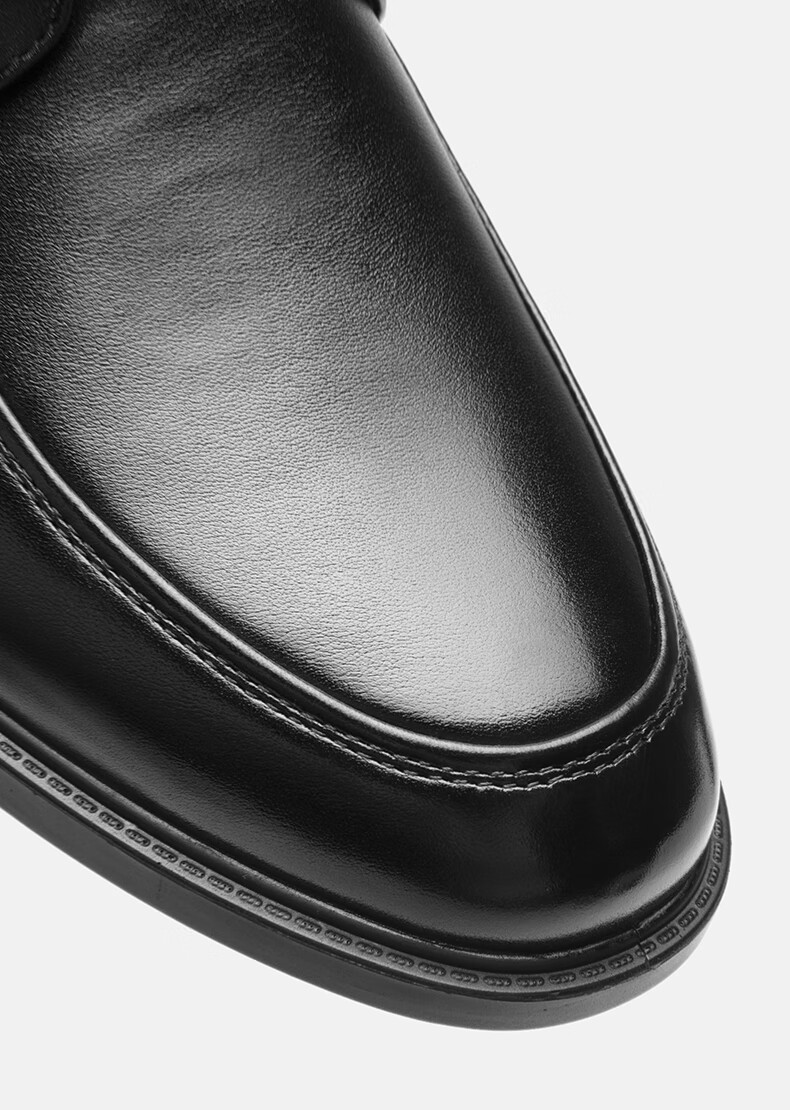 HLA Men's Leather Shoes, Top Grain Cowhide, Lace-Up Formal Business Casual Shoes for Men, T269 Black Size 44 15