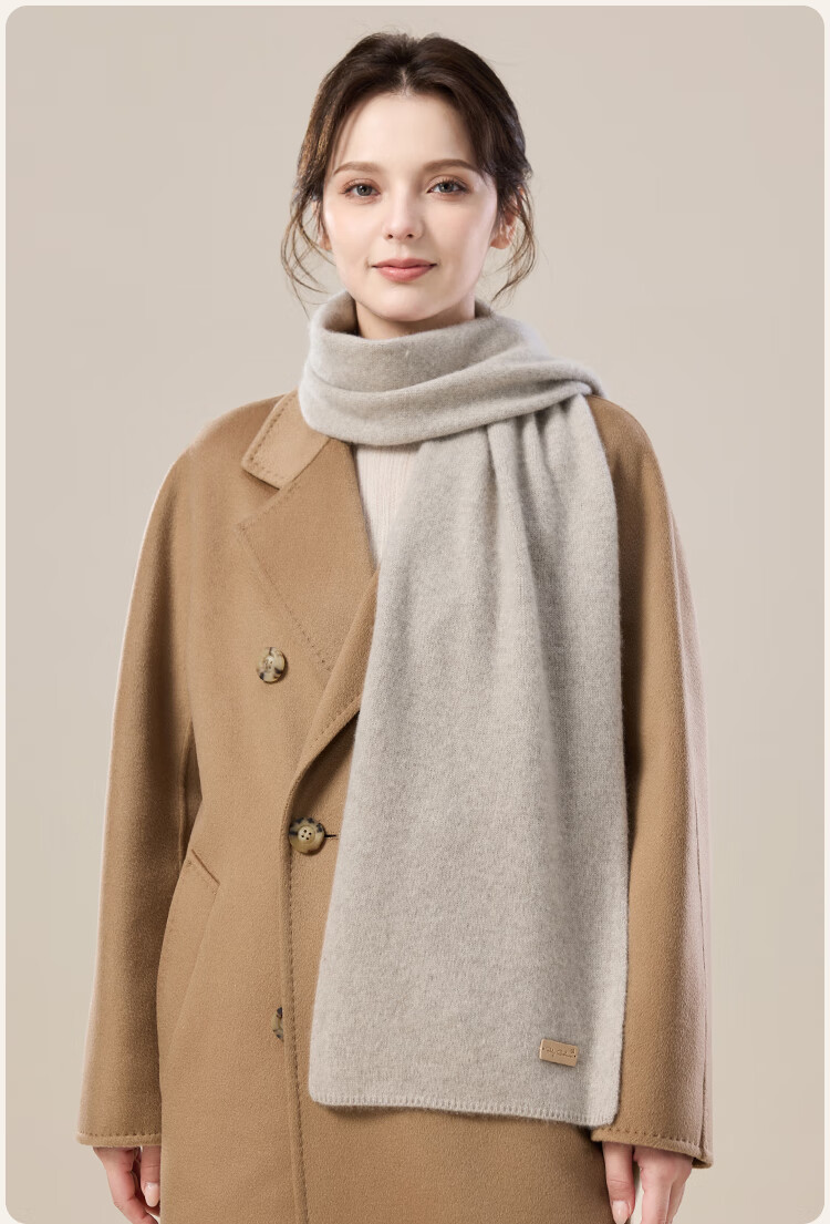 JIUMU 100% Cashmere Scarf for Women, Autumn And Winter Warm Neck Warmer, Gift for Women And Mothers, National Day And Birthday Present, Gift Box Set 17