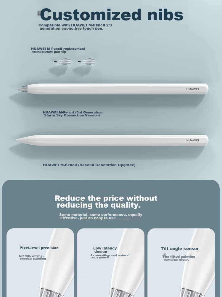 Aolang [3-Pack] Compatible with Huawei M&Pencil Stylus Tip, Matepad Tablet 2/3rd Generation/Third Generation Star Flash Touch Pen, Needle Tube Replacement Stylus Tip 3