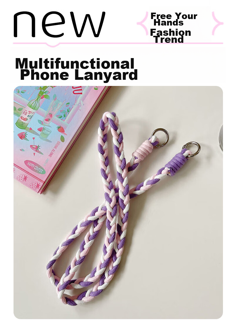 Jiangming Phone Lanyard, Neck Strap, Wrist Strap, Crossbody Bag, Car Key Holder, Student Card Case, Work ID Holder, Chain Pendant, Pad Accessory, Trendy Style 1