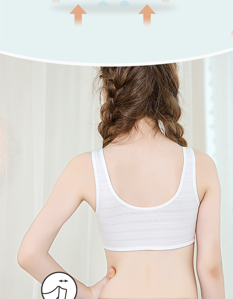 Hodo Girls' Bra, Children's Underwear Vest-Style Brassiere, Thin Mesh Camisole for Puberty And Middle School Students, X8004 155 5