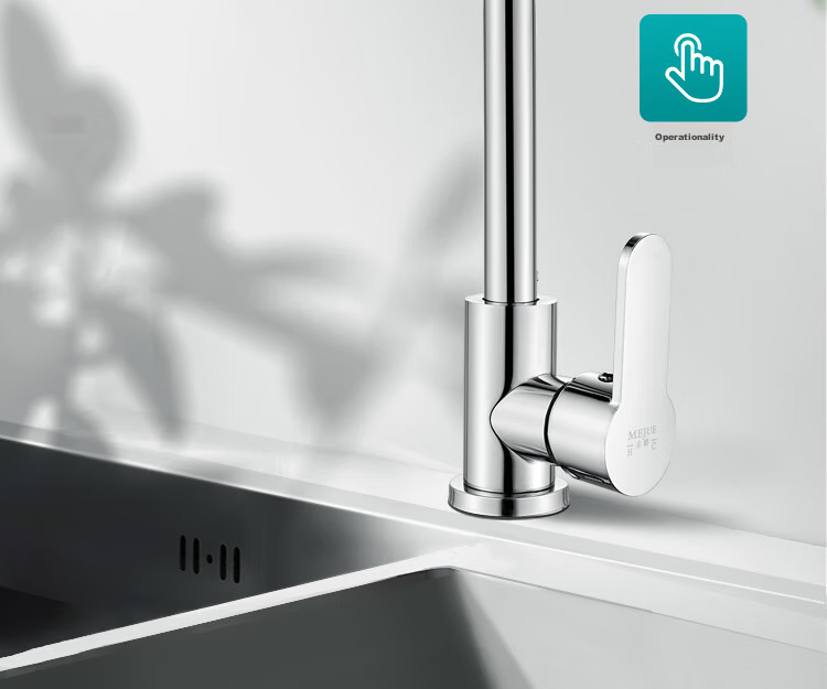 MEJUE Kitchen Faucet, Stainless Steel Double Water Spray, 360° Rotating Hot And Cold Dual Control, Sink Basin Z-011341 7