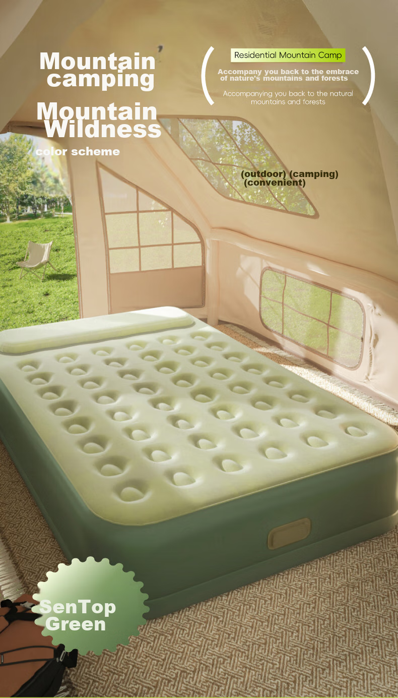 Adandyish Built-In Battery Pump Automatic Inflatable Mattress, Single Bed Air Mattress, Nap Tent Inflatable Pad, 190*100*25 15
