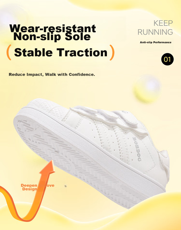 BOBDOG Children's Shoes, Girls' Low-Top Sneakers, Spring And Autumn Style, Kids' Sports Shoes, 101533153, Cream White/light Pink, Size 24 5