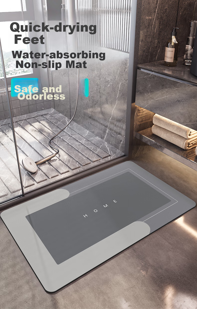 Da Jiang Bathroom Mat Absorbent Quick-Dry Toilet Door Floor Mat 40x60cm 1