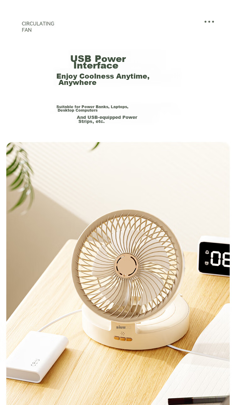 Xiyou Kitchen Wall-Mounted Fan, No Drilling Required, for Bed, Dormitory, Office Desk, Small Tabletop Rechargeable Electric Fan, Bathroom Air Circulator, Home-Use Mini Fa 14