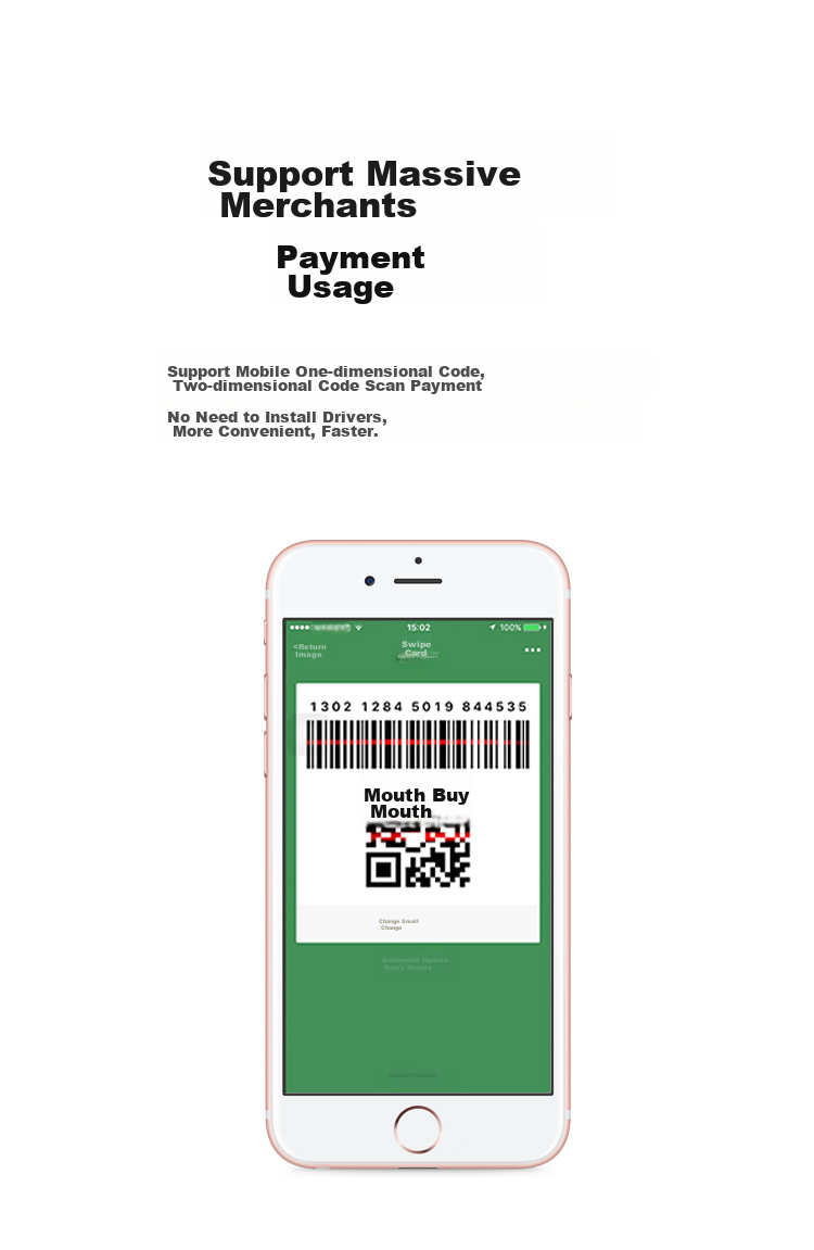 GEPAD 1D/2D Barcode Scanner Payment Box Scanning Platform, Restaurant And Retail Payment Code Scanner Gun, Vaccine Administration Electronic Medical Insurance Scanner H-89 5