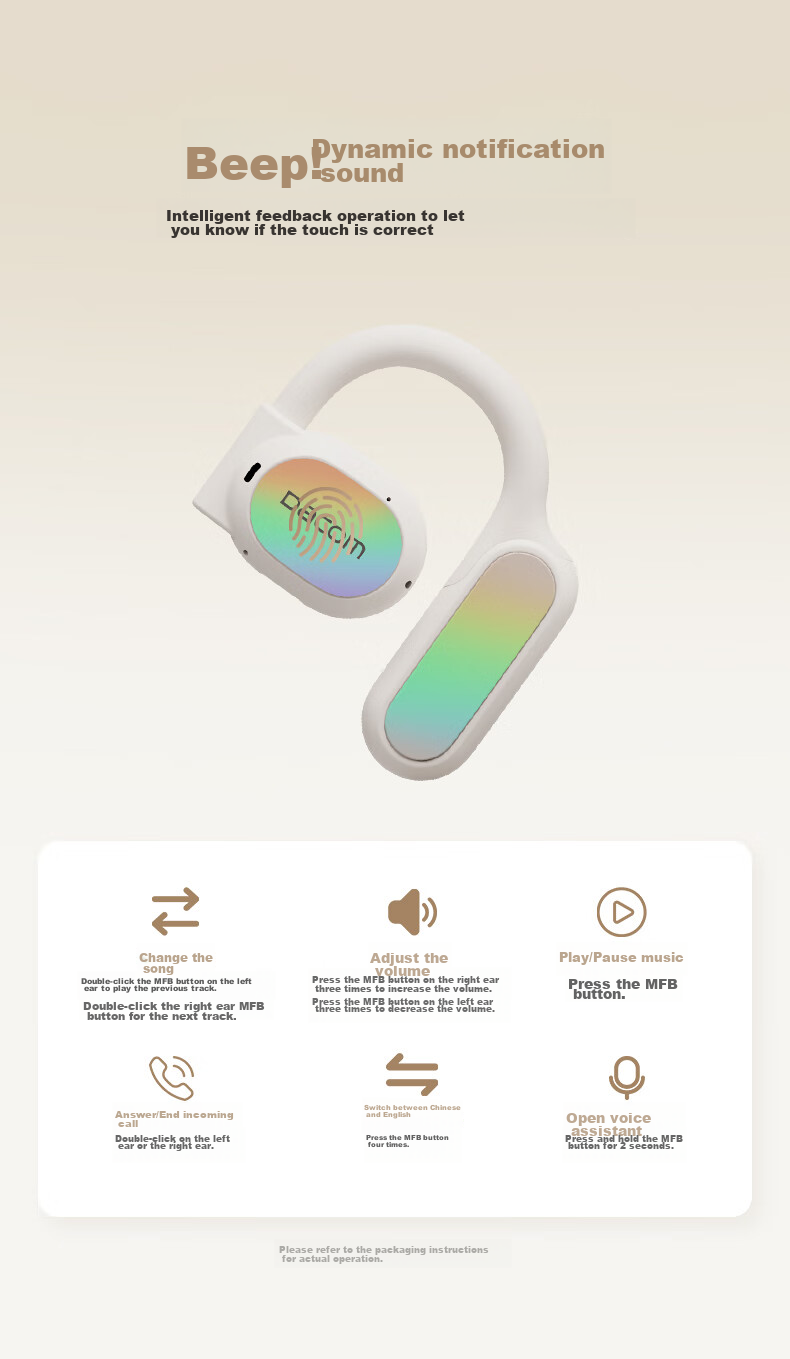 Dacom FreeBeatsPRO [Apple MFi Certified] Bluetooth Headphones, Open-Style for Sports And Running, Non-In, Non-Drop, Wireless Ear-Hook Design, Bone Conduction Concept, Compatible with Huawei 21