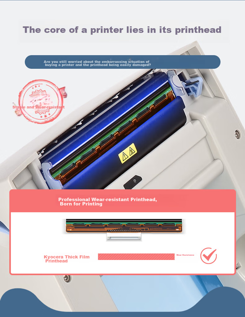 HPRT Thermal Label Sticker Printer, Express Delivery Electronic Shipping Label Printer, Commercial Small Wired, Express Delivery Single Sheet And Two-Part Express Barcode Adhesive, One-Sheet And Two-Sheet Printing 2