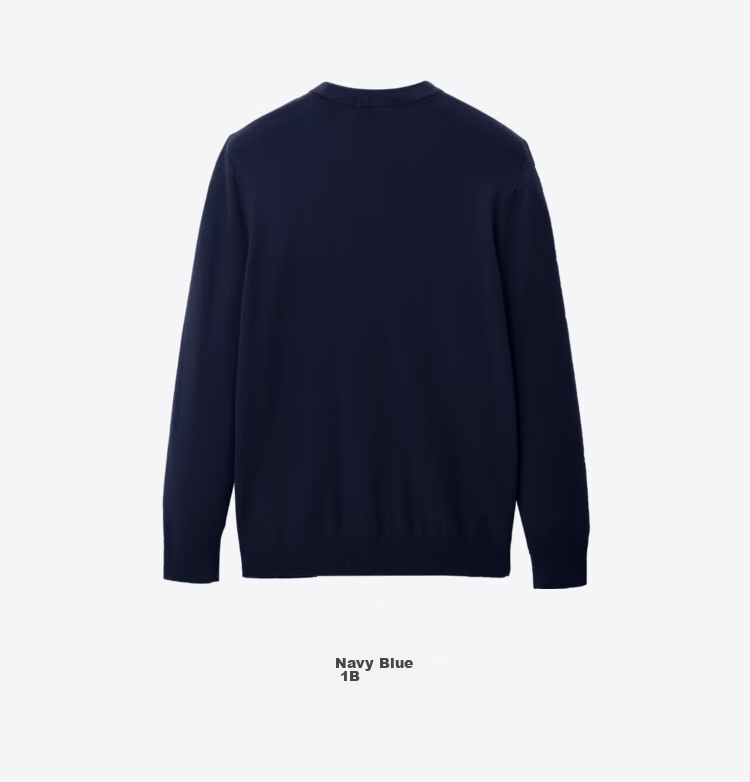 HLA [Brand Exclusive] Men's Long-Sleeve Knit Sweater, Light Business Round Neck Pure Wool Warm Sweater HNZAW3Y056A 20