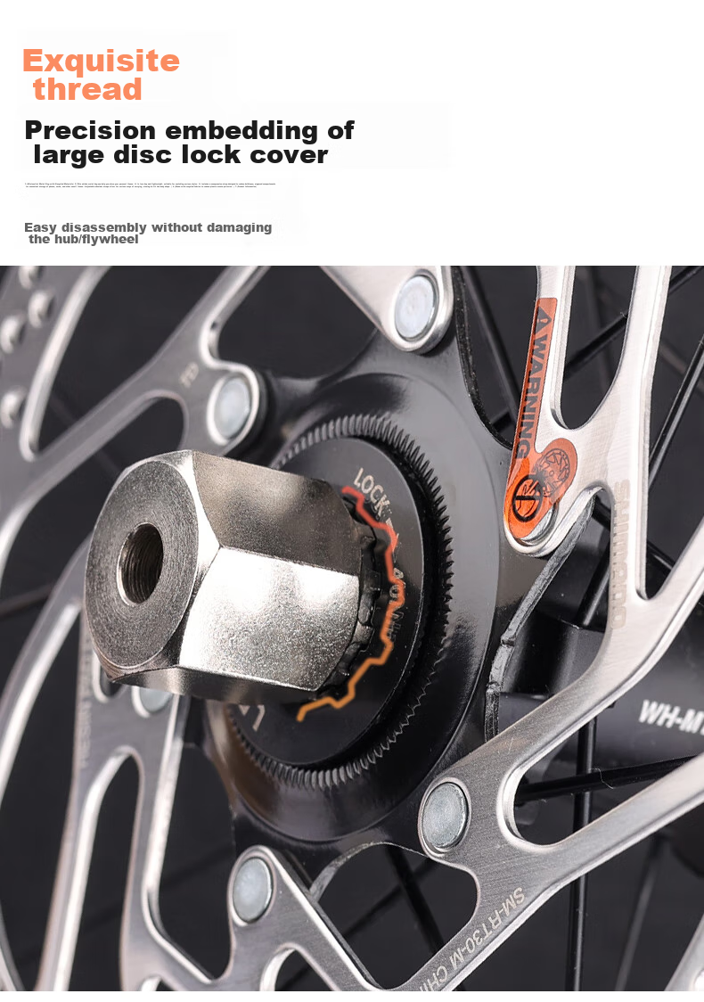LEBYCLE Bicycle Inner Lock Disc Installation And Removal Socket, Mountain Road Inner Lock Brake Rotor Repair Lock Ring Disassembly Tool 2