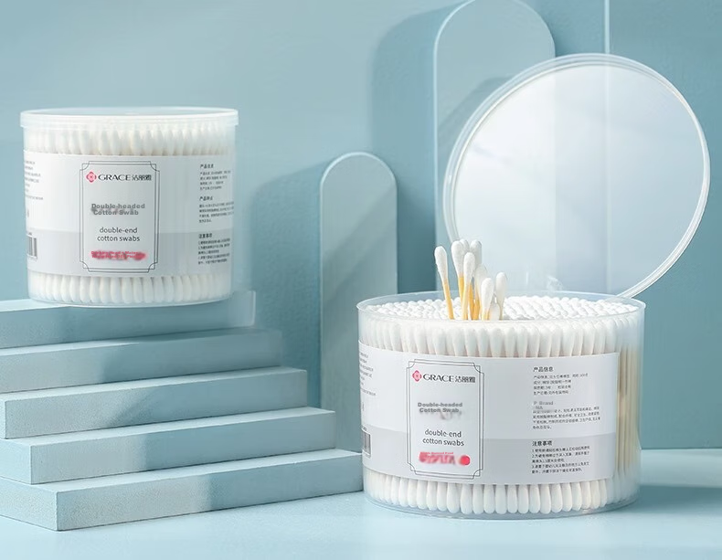 Grace Cotton Swabs 200pcs Spiral Head Ear Pick Baby Eye Gunk Nose Ear Canal Navel Cleaning Paper Shaft 15