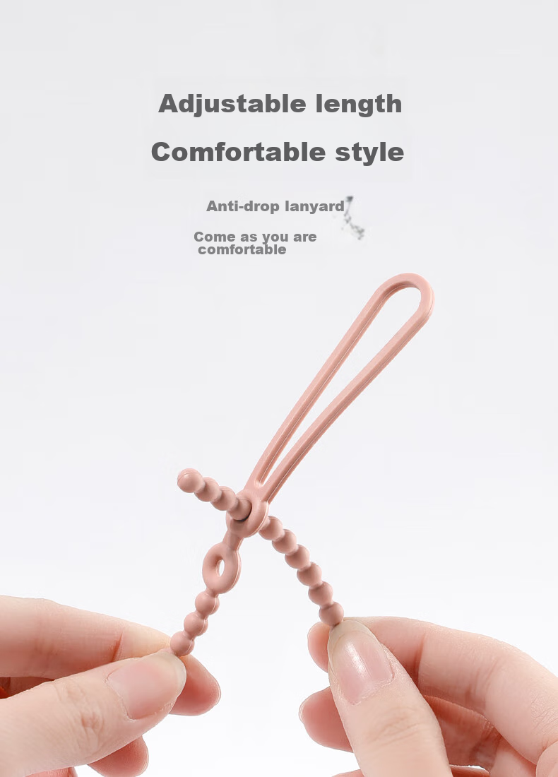 Haakaa Silicone Teether Chain, Baby Bottle Teether Toy Strap, Anti-Lost Cord, Small Star Short Style (Pink) 3