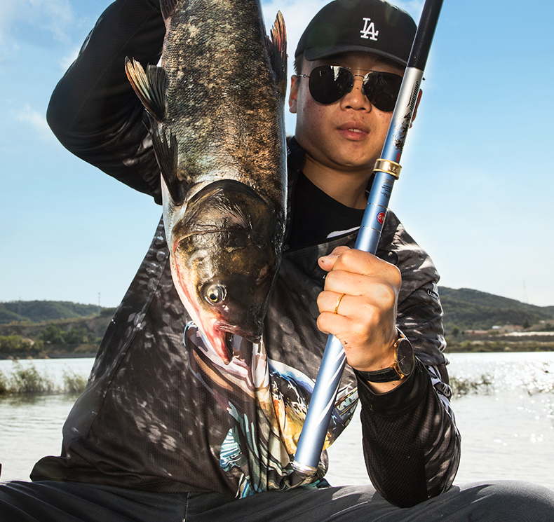 GW Fishing Rod Jian Shou Hun, 6.3 Meters, 28 Sections, Carbon Fiber, Versatile for Lake And Reservoir Big Fish Fishing 28