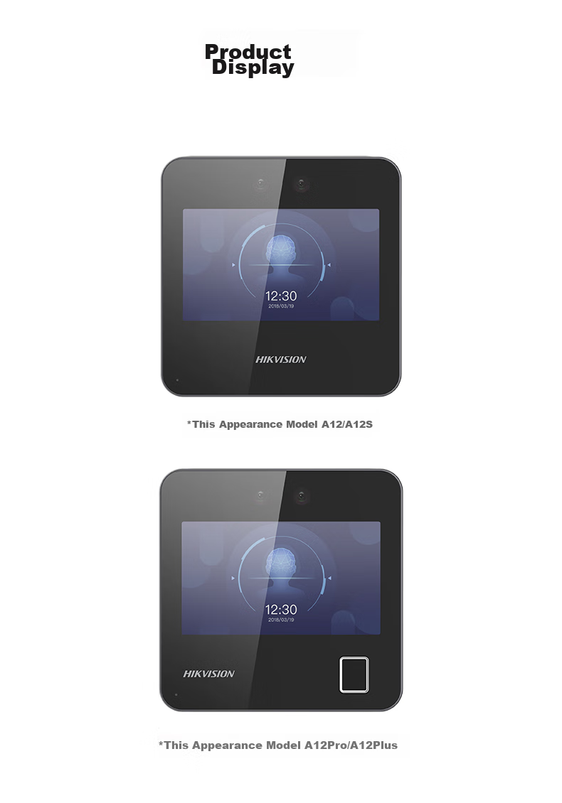 HIKVISION Attendance Machine, Facial Recognition Clock-In Device, 0.2S Fast Recognition, Office Sign-In Machine, No Network Required, No Software Installation Needed, Automatic Report Generation, A23 16