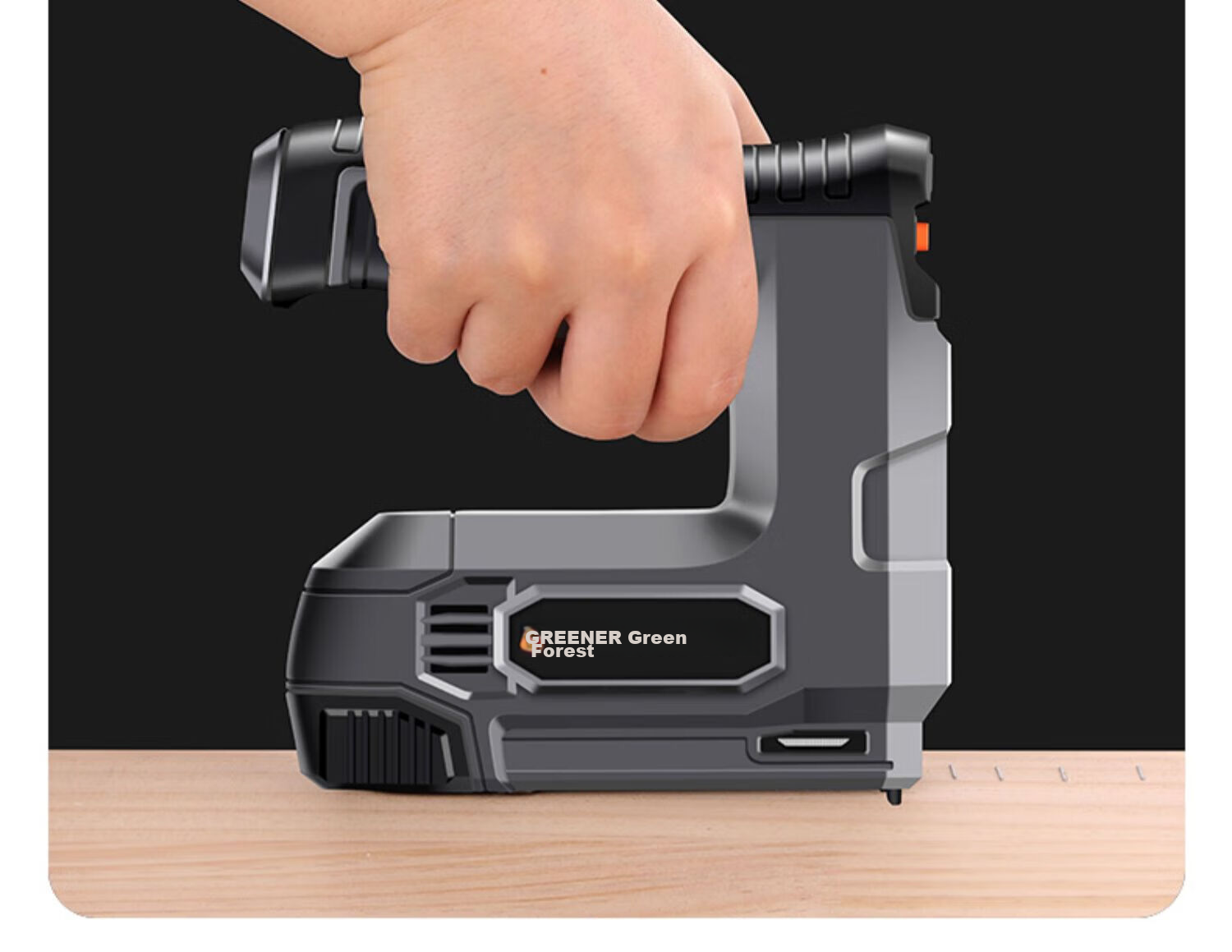 GREENER Electric Nail Gun, Woodworking Nails, Shooting Machine, Wireless Lithium Battery Rechargeable Dual-Use Household Straight Nails, U-Shaped And Door-Type Nails 7