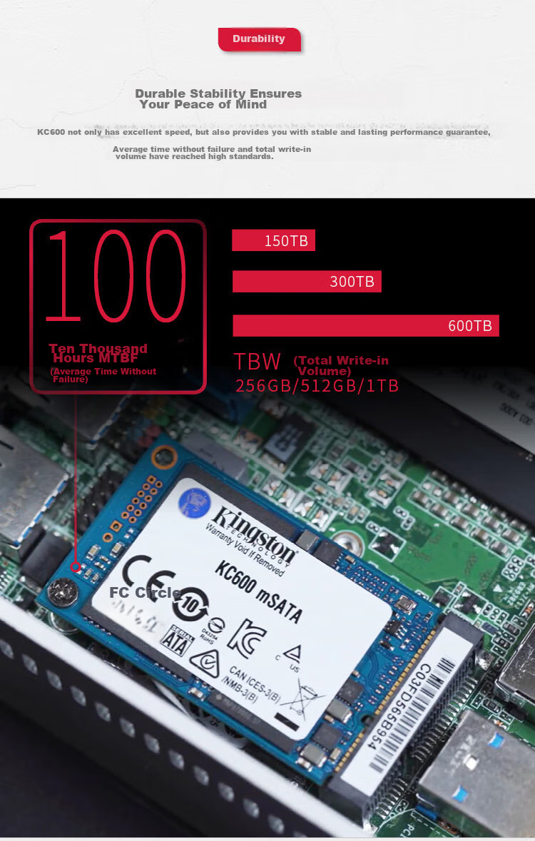 Kingston 512GB SSD, M.2 Interface, KC600 Series, Read Speed up to 550MB/s 6