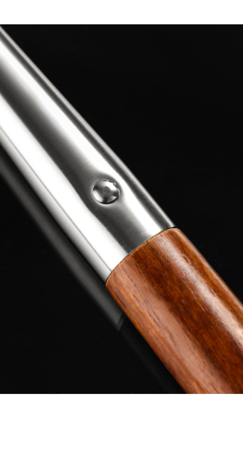 Canjiangjun 304 Stainless Steel Large Soup Ladle, Household Long-Handled Anti-Scalding Heat-Resistant Wok Ladle with Rosewood Handle, Frying Ladle, Porridge Ladle 5