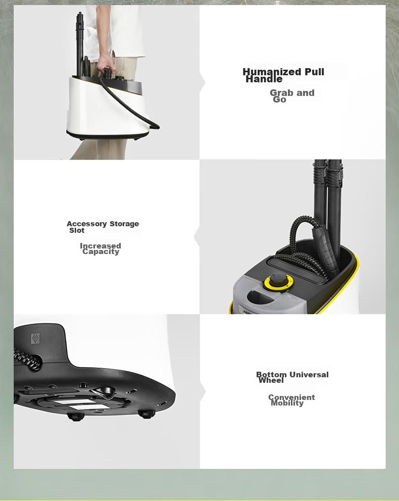 KARCHER German Steam Mop, Household High-Temperature Steam Cleaner, Kitchen Range Hood And Whole-House Cleaning Machine, Floor Washer with Temperature Display, Sterilization And Dust Mite Removal SC5D 16