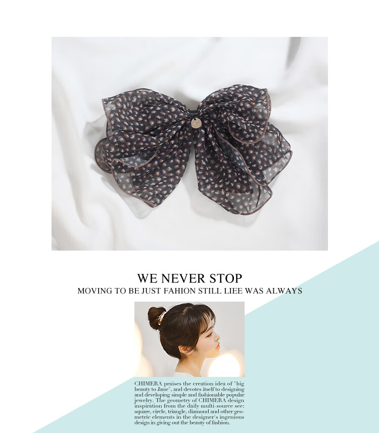 CHIMERA Back-Of Bun Hair Clip, French Bow Barrette, Half-Up Hairpin, Hair Accessory for Women, Mid-Autumn Festival Gift 17