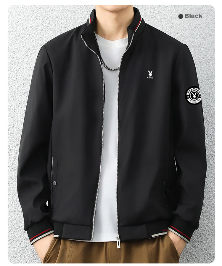 PLAYBOY Men's Autumn Winter Jacket Casual Baseball Jacket Trendy Japanese Style Premium Men's Clothing 16