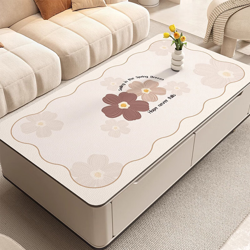 JANMEIJIA Waterproof And Oil-Proof Tablecloth, Washable, Scald-Resistant, Rectangular Dining Table Cover, Coffee Table Mat, PVC Table Pad, High-End Luxury Feel