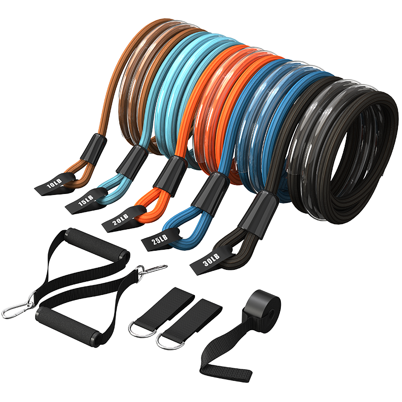 JD Original Resistance Bands Elastic Bands, Resistance Straps, Chest Muscle Pullers, Fitness Equipment, 12-Piece Set of Elastic Bands
