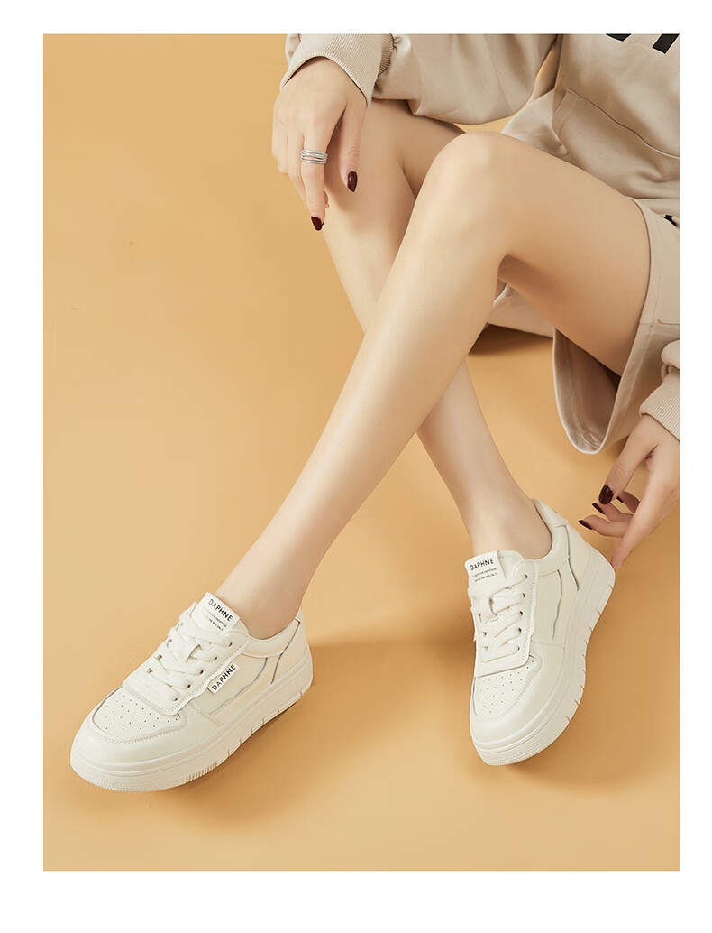 DAPHNE Low-Top Sneakers for Women, Thick-Soled Casual Sports Shoes with Soft Soles, Lightweight Versatile Women's Shoes 4623101076 Black 34 14