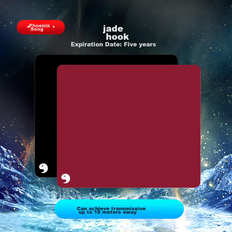 PHOENIX CHIRP Series Acer Gaming Mouse Pad, Large Size, Smooth for FPS Gaming, Iwata Poron Mouse Pad, CSGO Butterfly Studio Design, Jade Hook, Red, 490*420*4