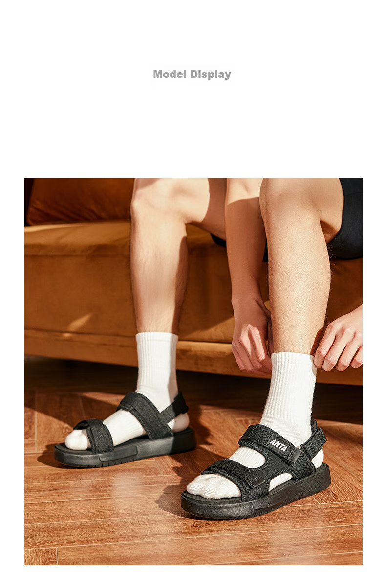 Anta Men's Summer Lightweight Breathable Sandals Soft Sole Casual Sports Beach Slippers 11
