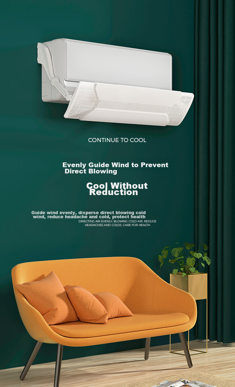 Yeebarle No-Drill Air Conditioner Wind Deflector, Anti-Direct Blowing Wall-Mounted Air Conditioner Shield, Maternity Postpartum Windproof Cover, Zunyu 5501 4