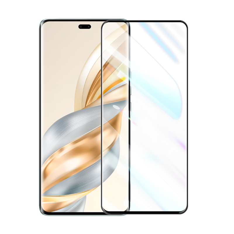 LLUNC [2-Pack] Tempered Glass Screen Protector for Honor X60 Pro, Curved Coverage Ultra-Thin Ultra-Clear Anti-Fingerprint Shatterproof Wear-Resistant Protective Film for Honor X60 Pro Smartphone