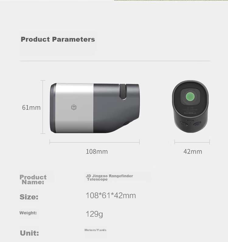 JD Original Rangefinder Binoculars, Handheld High-Magnification High-Definition Measuring Device, Portable Golf Height Measurement Electronic Ruler, 1200m Range 25