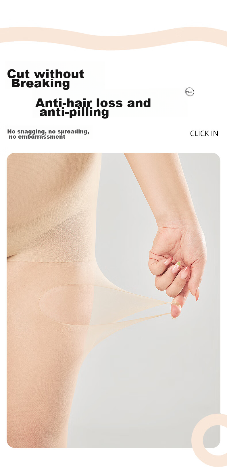 BONAS 26 New Style Stockings for Women, Plus Size Double Padded Ultra-Thin Pantyhose, Skin Color, Plus Size, Leggings, Bare Leg Effect 6