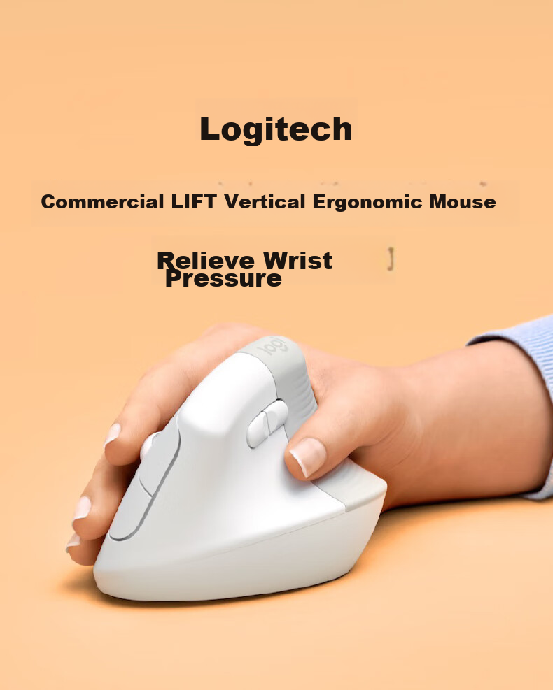 Logitech Lift Enterprise-Grade Wireless Ergonomic Vertical Mouse, Wireless Bluetooth Quiet Office Mouse with Bolt Receiver, Commercial Version Graphite Black 1