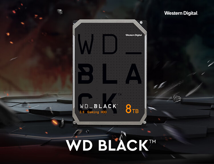 Western Digital (WD) 8TB Desktop Gaming Mechanical Hard Drive, WD_BLACK, SATA 7200 RPM to 256MB CMR Vertical, 3.5-Inch WD8002FZBX 2