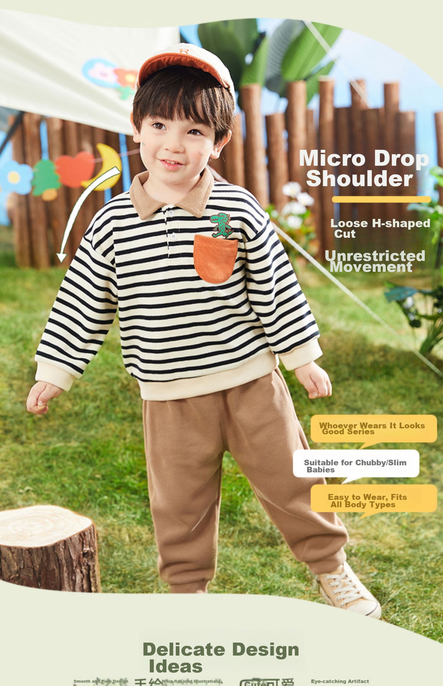 Dudujia Boys' Autumn Outfit Set, Children's Sportswear, Baby Polo Shirt Two-Piece Set, Toddler Autumn Clothing, Black, Baitiao, Size 80 4