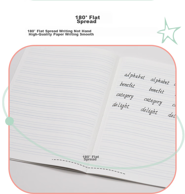 KOKUYO Light-Colored Planet · Pinyin Writing Notebook for Students, Glue-Bound Notebook, A5/30 Sheets, 1 Book, WSG-NBJA533 8