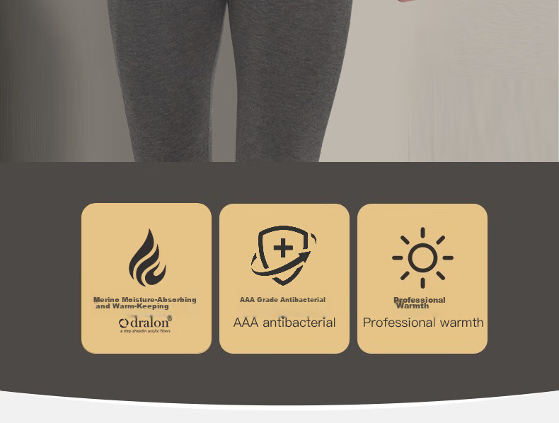 SEPTWOLVES Thermal Underwear for Men, Autumn And Winter Heat Generation, 8.3°C Temperature Increase, High-End 7A Antibacterial Autumn Top And Bottom, Gift Box Set 2