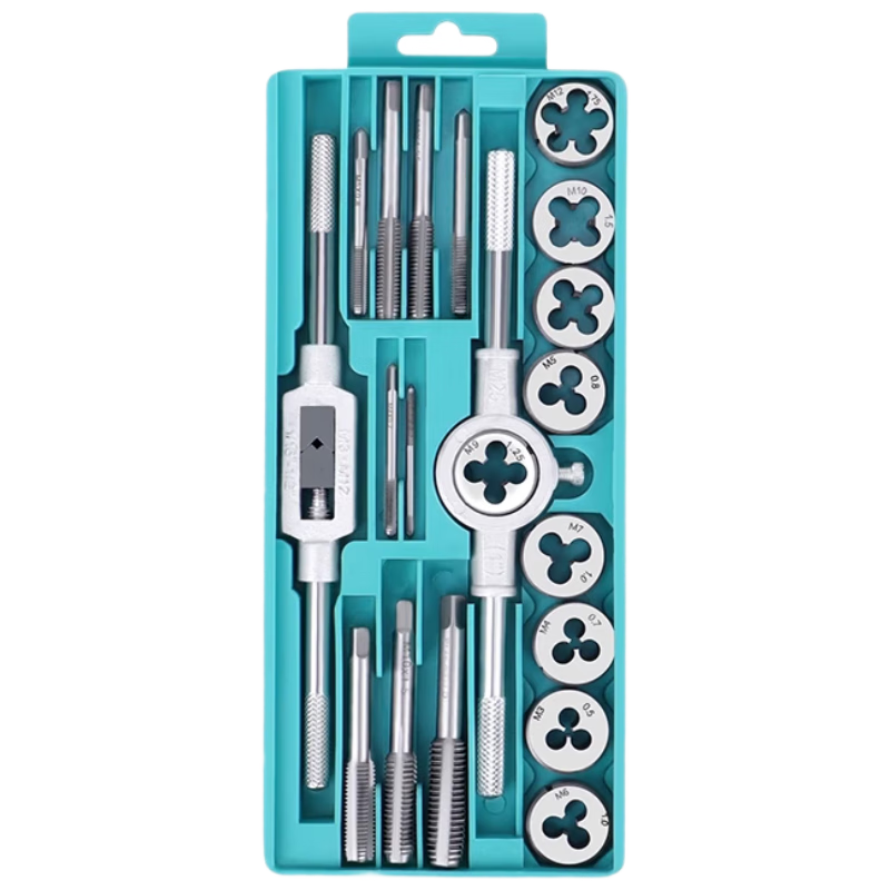Jingkai Tap and Die Set 20-Piece Manual Threading Wrench Screw Repair Tool Kit