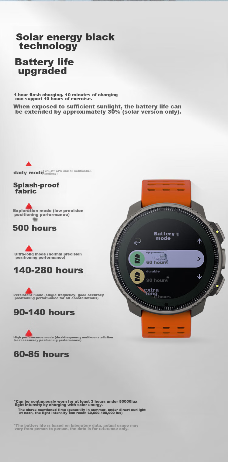 SUUNTO Vertical Outdoor Adventure Watch, GPS Positioning, Heart Rate And Blood Oxygen Monitoring, Smart Sports Watch, Birthday Gift, Sand White 5