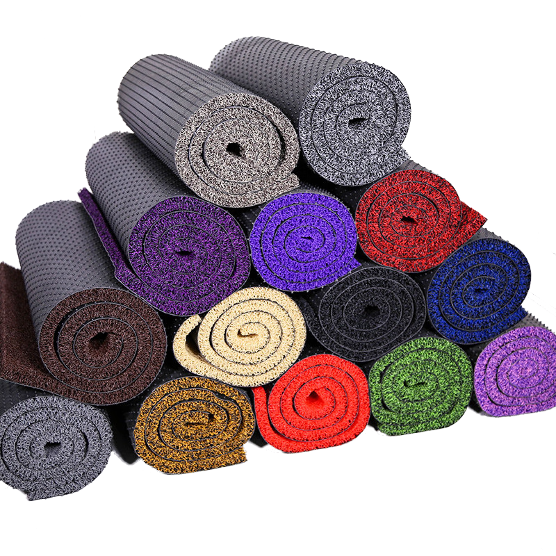 DIYIN Entrance Door Mat, Car Floor Mat, Loop Pile Doormat, Entryway Foot Mat, Non-Slip Mat, Thickened Black And Red, 80*120cm