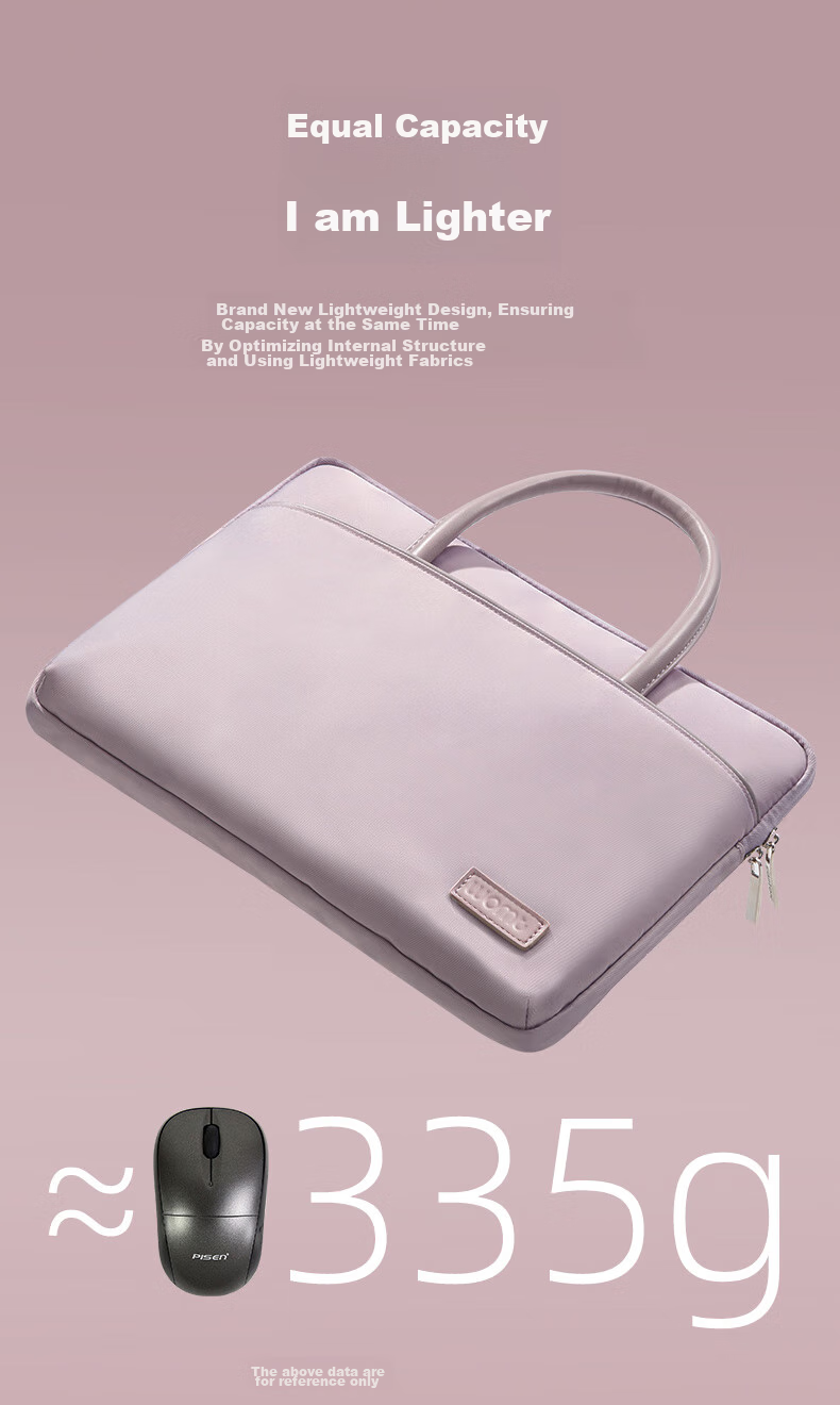 WOMT Inkless Laptop Bag for Women, Handheld, Suitable for 13.3/14 Inch Laptops, Compatible with Apple, Lenovo Xiaoxin Air, Huawei Matebook 14s, ASUS, Dell, Xiaomi, HP, Microsoft 8