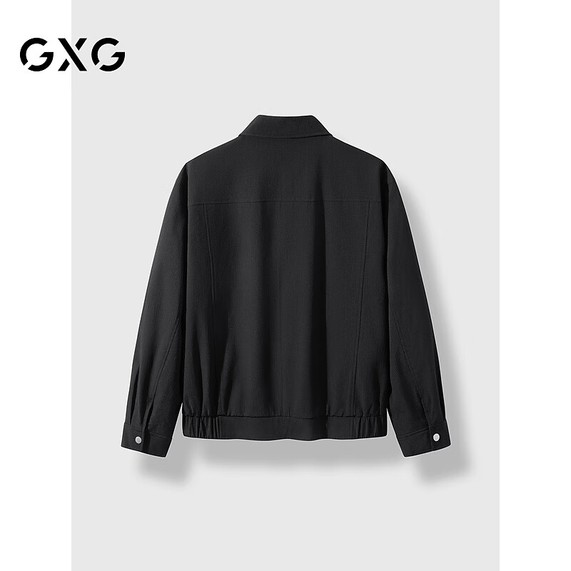 GXG Men's 2024 Autumn Casual Loose Jacket Coat Black 185/XXL