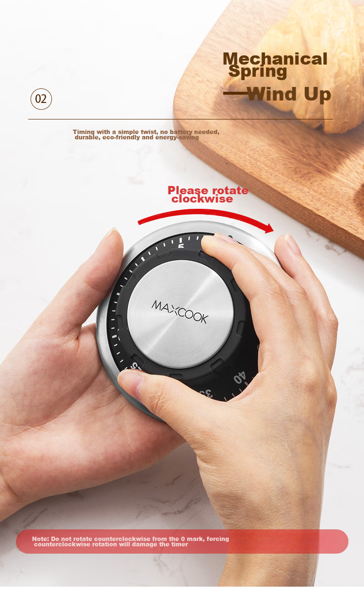 MAXCOOK Kitchen Timer, Exam Study Electronic Stopwatch, Countdown Reminder, Small Alarm Clock MCPJ1518 4