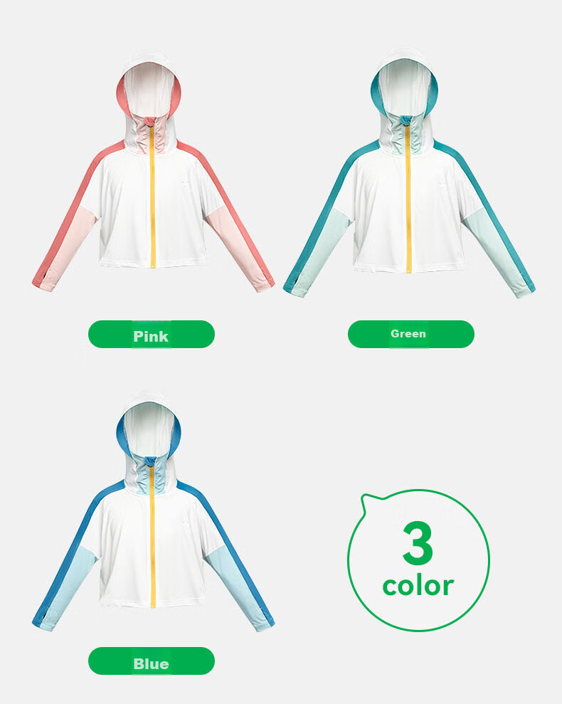 SHUKIKU Children's Sun Protection Clothing, UV-Resistant, Original Yarn Ice-Cool Breathable, Boys And Girls Cape Sun Protection Garment, Blue, 120/60 42