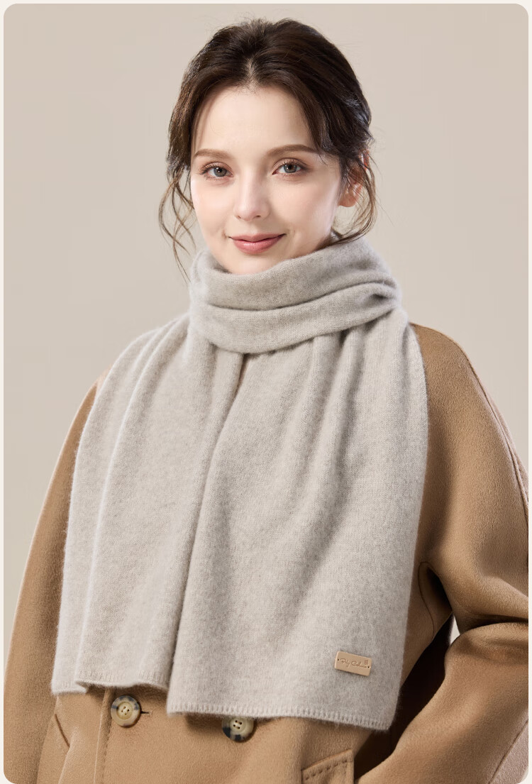 JIUMU 100% Cashmere Scarf for Women, Autumn And Winter Warm Neck Warmer, Gift for Women And Mothers, National Day And Birthday Present, Gift Box Set 18