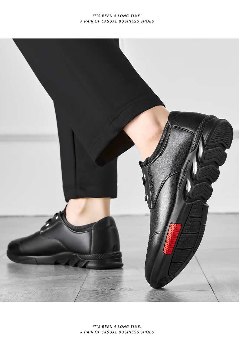 MEXICAN Autumn And Winter New Business Casual Leather Shoes for Men, Formal British Style Driving Lightweight Shoes 155MS702 New Black Size 40 14